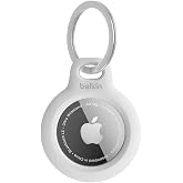 Belkin Apple AirTag Holder Keychain with Key Ring, Scratch-Resistant | Protective AirTag Keychain Open Face Design, Raised Edges, Durable Case For Kids, Pets, Luggage, Travel Accessories