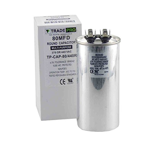 80 mfd Capacitor, Industrial Grade Replacement for Central Air