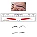 CHOOSE-IT Eyebrow Ruler Sticker Microblading Stencils Eyebrow Shaping Stencils Microblading Supplies Disposable Adhesive Eyebrow Template Permanent Makeup Measure Tool 50Pcs Different Shapes(5 Shapes)