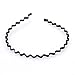 AKOAK 2 Pcs Unisex Black Spring Wave Metal Hoops Hair Bands Girl Men`s Head Band Accessory