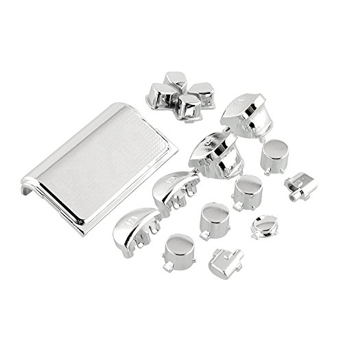 Cewaal Full Buttons Mod Kits Chrome Silver For Sony Playstation 4 PS4 Controller Gamepad Joystick Video Game Accessories