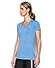 Under Armour Women's Twist Tech V-Neck, Water/Metallic Silver, Small