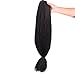 48 inch Braiding Hair kanekalon Crochet Braids Synthetic Hair Extensions x-pression Jumbo Braid Hair 57G (48 inch, 1B)
