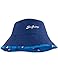 SunBusters Boys Reversible Bucket Hat (UPF 50+), Sky Orca, Large