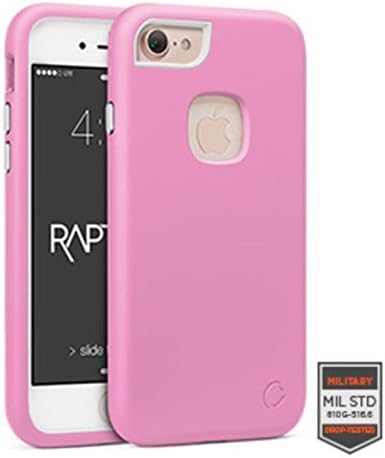 iPhone 8 4.7" Case, Cellairis Rapture Elite 3-Layer Grippy Protective Shockproof Rugged Impact Polycarbonate/Silicone Defense Case for Apple iPhone 8 - Matte Finish (Lavender/White)
