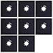 Blulu 8 Pack 0.2 mm Thickness Stovetop Protector Gas Range Protector Gas Liner Gas Stove Burner Covers, Black