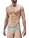 DAVID ARCHY Men's Underwear Bamboo Rayon Breathable Super Soft Comfort Lightweight Pouch Briefs No Fly in 4 Pack (M, Green/Gray)