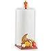 Collections Etc Cornucopia Harvest Kitchen Paper Towel Holder Features a Cornucopia Overflowing with Pumpkins, Apples, Leaves and Flowers