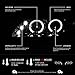Autozensation Compatible with 1993-1997 Toyota Corolla, Left + Right Pair Headlamps Assembly, LED Chrome Housing Clear Lens Projector Headlights