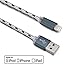 SNX(TM) Certified 10 Feet / 3 Meters Nylon Braided Lightning to Charging Cord for iPhone iPad iPod (2 Pack)