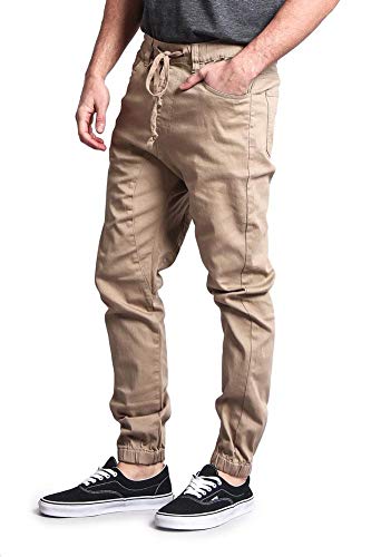 Victorious Mens Twill Jogger Pants (XX-Large, Wheat)