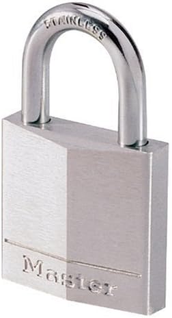 Master Lock 640EURD Marine Padlocks with Key, Grey, 6,5 x 4 x 1,3 cm, Standard, 6,5 cm x 4 cm x 1,3 cm