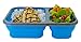 Smart Planet EC-34 Large 3-Compartment Eco Silicone Collapsible Meak Kit Lunch Box, Blue