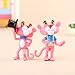 6pcs/Set 4.5 cm Pink Panther Mini Toy Figure Set