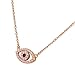 My Daily Styles 925 Sterling Silver Rose Gold Evil Eye Hamsa White Blue CZ Womens Pendant Necklace