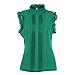 Soly Tech Women Summer Sleeveless Office Work Casual T-Shirt Tops Blouses Green