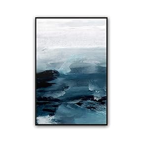 Framed Canvas Wall Art Abstract Color Block Canvas Prints Home Artwork Decoration for Living Room,Bedroom - 16x24 inches