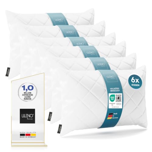 LILENO HOME 6er Set Kissenfüllung 40 x 60 cm - 95°C waschbares Innenkissen