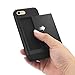 iPhone 6/6S Card Holder Case, Holds Up to 2 Cards, TORUBIA Wallet Case Slim Fit Armor Air Cushion Technology Dual Layer Heavy Duty Shockproof Bumper Protective Cover for iPhone 6 6S 4.7 inch - Black