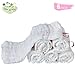6-Pack Organics Baby Washcloths,Premium Reusable Wipes - Extra Soft For Sensitive Skin,Newborn Muslin Warm Baby Bath Towels Pure White
