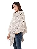 Curry Girls Fashion Till Crochet Poncho Turtle Neck Sweater Cape Coat Blanket