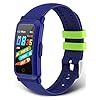 MoreFit Fitnessarmband voor kinderen, uniseks, activiteitentracker, stappenteller, met bloeddruk- en hartslagmeter, voor…