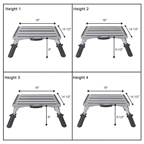 5 Folding+Adjustable+Aluminium+Reflective+Anti+Slip