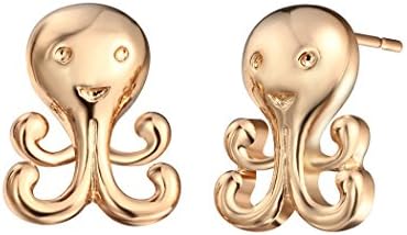 Stainless Steel Gold Silver Octopus Stud Earrings Women Girls Large Charm Accessories Lovely Jewelry