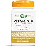 Nature's Way Vitamin C 1000 with Rose Hips, 250 Capsules