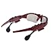 WONFAST Bluetooth Sunglasses Sun Glasses Music Handsfree Headset Headphones for Smart Phone PC Tablet IPHONE6 /6 PLUS Samsung HTC Bluetooth devices + Free Replaceable 3 pair lens (Yellow,Brown,Clear) - Red