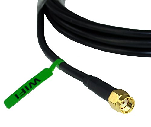 Vandal Resistant Low Profile 2.4 / 5.8 GHz Wi-Fi 802.11 b/g/n + ac Omni-Directional Antenna - 3-5 dBi Gain - Fixed Mount - 10 ft Coax Lead