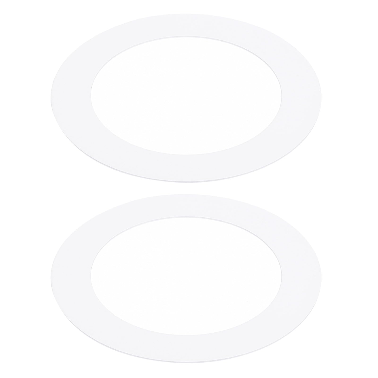 PATIKIL 3.31" ID 4.33" OD Goof Rings for Recessed Light, 2 Pack Matte White Goof Metal Trim Ring Lighting Fixture for Ceiling Wall Recessed Can Downlights — image 1