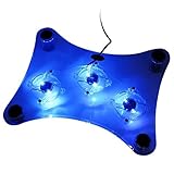ThreeH USB Fan Laptop Cooling Pad with 3 Fans & Blue LED Lights for Laptop PS3 / PS4 / PS Slim H-UF01