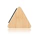 GEARONIC Digital Alarm Clock Wooden Alarm Clock Wood Modern Triangle Alarm Digital Desk Clock, Displays Time Date Temperature Calendar Wood Made Electric Clocks for Bedroom, Bedside - Bamboo