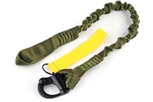 H World Shopping Tactical Multi-Use Adjustable Quick Release Retractable Safety Sling Lanyard for Outdoor Sports Airsoft Hiki