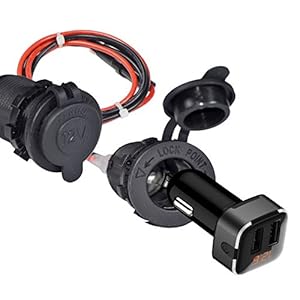 Zigarettenanzünder, Enisina Wasserdicht Marine Grade 12V / 24V Gleichstrom-Feuerzeugsteckdose Steckdose für Boot… – Bild 3