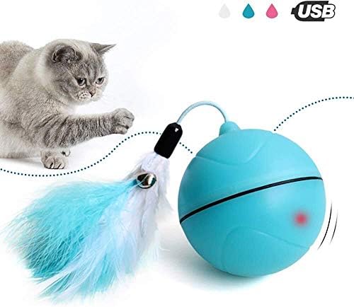 Lyx Ledの点滅電気キャットボール 充電式のusb充電 自動ローリングフラッシュボール猫のおもちゃ スマート障害物回避 Color A ペット用品 卓抜