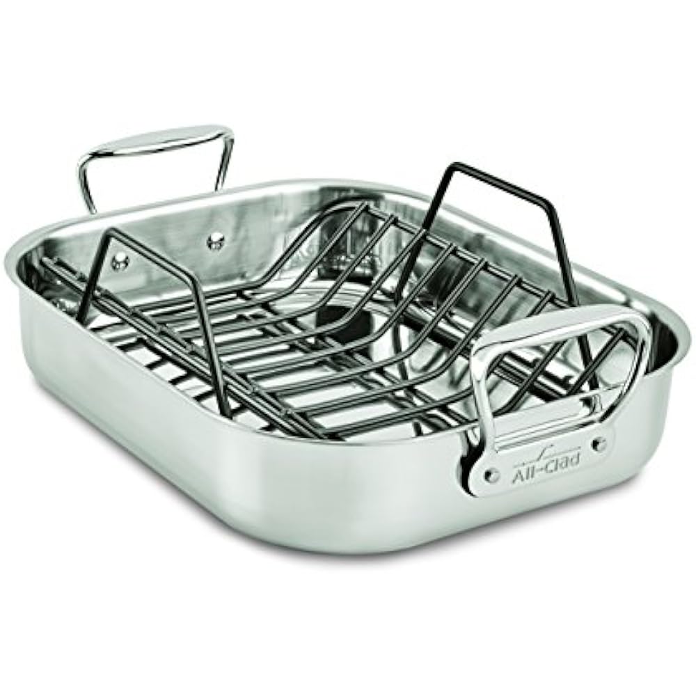 AllClad Roasting Pans E752S264 Stainless Steel Dishwasher Safe Small 11Inch X eBay