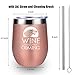 Wine is Coming - Winter is Coming GOT House Stark Inspired Merchandise Gift Idea - Funny Birthday, Mother's Day Gifts for Women, Mom, Wife - LEADO 12oz Insulated Stemless Wine Tumbler Cup