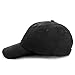 TARTINY Unisex Classic Plain 100% Cotton Baseball Cap, Low Profile Adjustable Curved Visor Hat For Men & Women(Black)