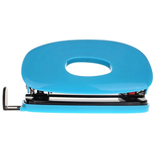 Ipienlee 2 Hole Puncher Shell Shape Punch for Up To 10 Sheets Home Office Supplies, Blue