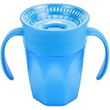 Dr. Brown's Cheers 360 Spoutless Training Cup, 6m+, 7 Ounce, Blue