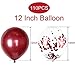 12 Inch Latex Burgundy Balloons Wine Balloons Confetti Balloons for Wedding Bridal Shower Birthday Party Anniversary Decoration & Women Party,110 Piece