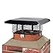 Shelter SCADJ-S Adjustable Clamp On Black Galvanized Steel Single Flue Chimney Cap,Small
