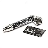 Exclusively Designed Small and Exquisite Pipe with Five Stainless Steel Screen Filters (Black)