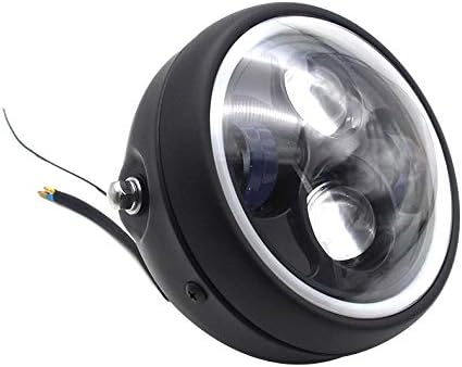 Dasorende 1X Black Chrome 5.75 inch Hid Led Headlight High/Low Beam 5 3/4 inch Front Driving Head Light Headlight For Motor Projector
