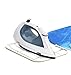 Ybm Home & Kitchen Deluxe Adjustable Height 4-leg Heavy Duty Ironing Board & Blue Print Cotton Cover with Steel Mesh Top 1548-16 2315