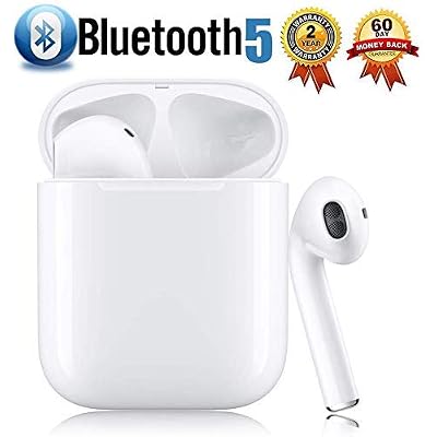 Bluetooth Headphones, Bluetooth 5.0 Wireless Earbuds, 3D Stereo 24H Playtime Wireless Sports Headset, IPX5 Waterproof, Pop-ups Auto Pairing for Apple Airpods AndroidiPhone Samsung 2019NewEarbuds
