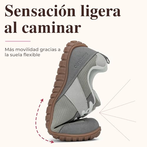 SAGUARO Mujer Zapatillas Barefoot Calzado Minimalista Barefoot Shoes con Puntera Ancha para Uso Diario, Talla 35-43
