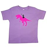Inktastic Little Girls' Princess riding her T-Rex Toddler T-Shirt